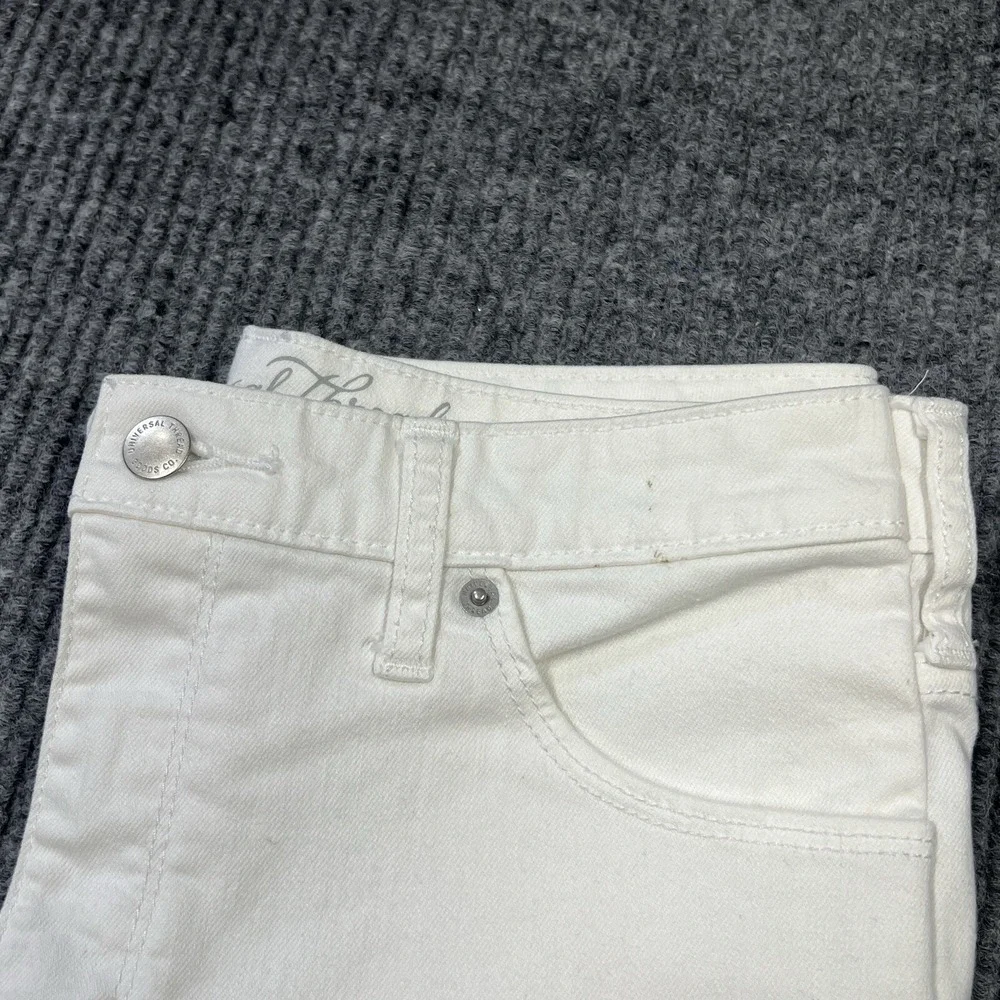 UNIVERSAL THREAD Jeans Women‎ 12  White Stretch High-Rise Skinny Crop Denim Pant